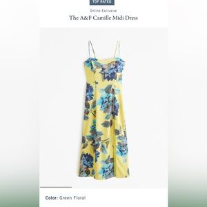 The A&F Camille Midi Dress - abercrombie yellow